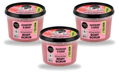 Produktbild von 3 x Organic Shop Bodyscrub Raspberry & Sugar - 250 ml - Vorteilspackung - 3 Stücke