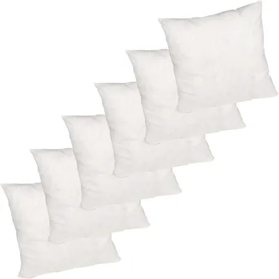 Produktbild von Kissen 6er Set 40x40 cm - Allergiker Kissenfüllung - Waschbar Innenkissen - Füllkissen - Dekokissen und Relaxkissen mit Polyester Kissenfüllung - Flauschig Kopfkissen - Sofakissen