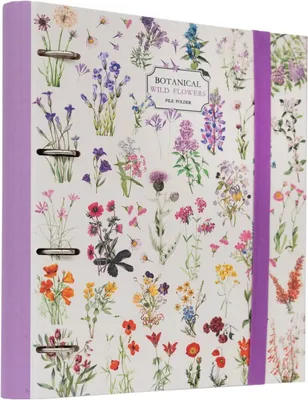 Imagen del producto de Carpeta de anillas A4 con motivos botánicos de flores silvestres