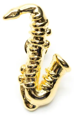 Produktbild von Saxophon Brosche Miniblings Pin Anstecker Saxofon Sax Saxofonist Jazz gold MINI