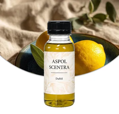 Produktbild von Aspol Scentra Zitronensalbei UFIREADY Duftöl für Kerzen 100 ml, KI-generiertes Bild