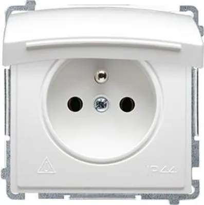Immagine prodotto di Presa 250 V Simon Basic IP44 con modulo cieco bianco
