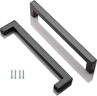 Imagen del producto de Tiradores para puertas de armarios de cocina, de acero inoxidable, 2 unidades, distancia entre agujeros de 160 mm, color , para muebles