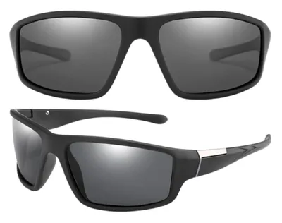 Image de Camerazar Lunettes de sport polarisantes pour hommes, légères, noires, avec protection UV