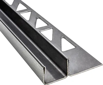 Produktbild von Glas-Fliesenprofil Edelstahl Klemmprofil Wandprofil V2A 2m H12.5mm 13mm-Glas gebürstet