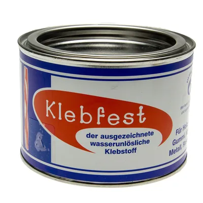 Produktbild von Renia Klebfest Kontaktkleber Lederkleber Schuhkleber 330g Dose - Verbindet Metall, Gummi, Leder, Filz, Weichschaumstoffe, Kork, Hart-PVC, Papier , Holz uvm.