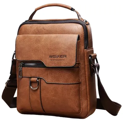 Zdjęcie produktu dla Męska torba crossbody WEIXIER BR-25264 - Brązowa KP25264