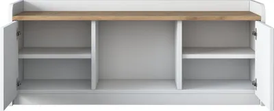 Image de Skye Decor, P2 - 1808 - Noyer, Armoires à chaussures, Blanc, 120 x 45 x 40 cm