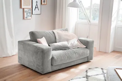 Produktbild von KAWOLA Doppelsessel MADELINE Loveseat Cord hellgrau