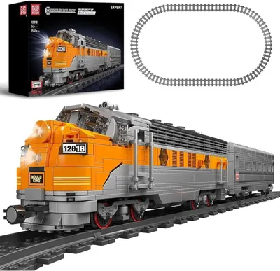 Image de Mould King 12018, kit de construction de locomotive à vapeur technique, 1541 pièces, modèle réduit télécommandé avec éclairage LED, ensemble de construction de locomotive à vapeur, kit technique de train, cadeau pour adultes et adolescents