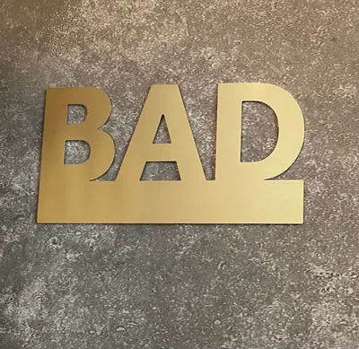 Produktbild von Türschild BAD (goldfarben)