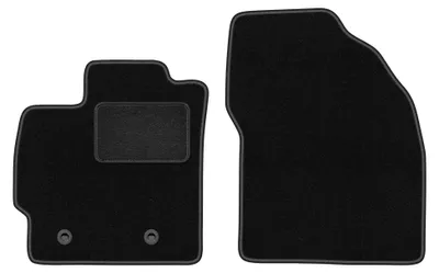 Produktbild von Velours-Fußmatten Vorne für Toyota Prius III 2009-2011 (Schrägheck) – 2-tlg, Schwarz, passgenau – Wielganizator LUX