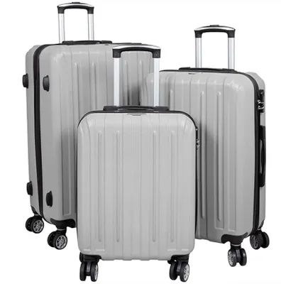 Produktbild von JUNG Trolleyset LM948 Koffer Set 3 tlg ABS-Hartschale, mit Zahlenschloß Teleskopgriff, (Hartschalen Koffer, Trolley, Reisekoffer Set 3 Teilig,Trolley