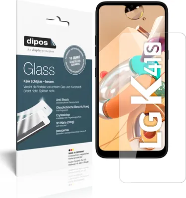 Produktbild von 1x Schutzfolie für LG K41S - Anti-Shock 9H Folie dipos Glass Kunststoffglas