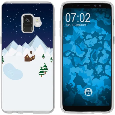 Produktbild von PhoneNatic Case kompatibel mit Samsung Galaxy A8 Plus (2018) Silikon-Hülle X Mas Weihnachten Winterwonderland M6