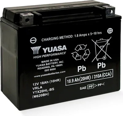 Produktbild von YUASA YTX20HL-BS 12V 18,9Ah/C20 - 310A (EN) Motorradbatterie WF