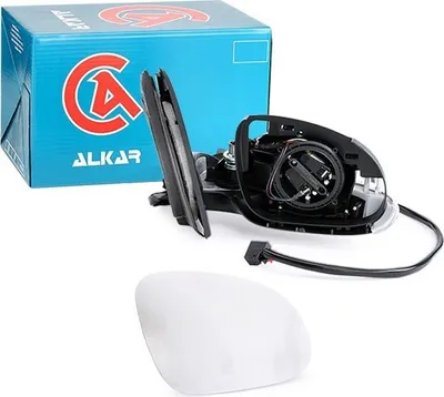 Produktbild von ALKAR 6128128 Außenspiegel Seitenspiegel Rechts für VW Golf V Schrägheck (1K1) Beheizt Konvex Grundiert Elektrisch