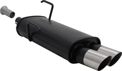 Image de Echappement sport Novus pour Peugeot 206 2x76mm MS-Design Silencieux final avec ABE