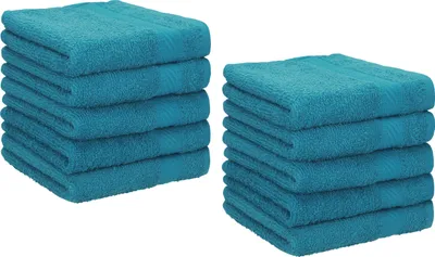 Produktbild von Betz 10 Stück Seiftücher 30x30 cm PALERMO 100% Baumwolle Farbe: petrol