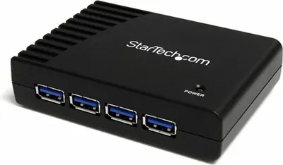 Produktbild von StarTech.com 4 Port SuperSpeed USB 3.0 Hub - Schwarz - Hub - 4 x SuperSpeed USB 3.0 - Desktop
