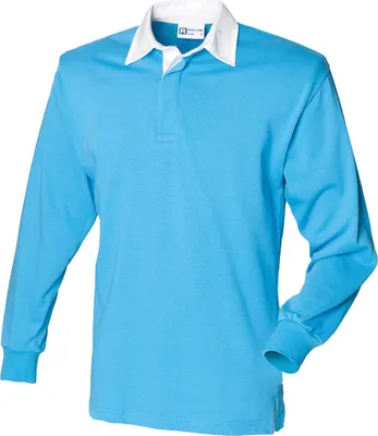 Produktbild von Front Row Langarm Klassik Rugby Polo Shirt PC2106 (L) (Marineblau/Weiß)