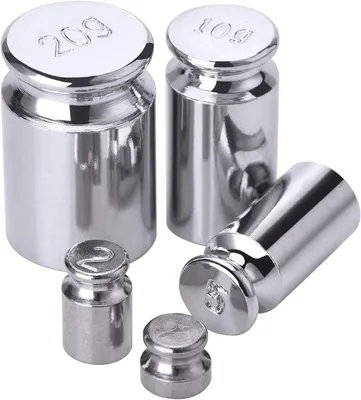 Kalibriergewichtsset 1 g–20 g, 5-teilig, verchromter Stahl