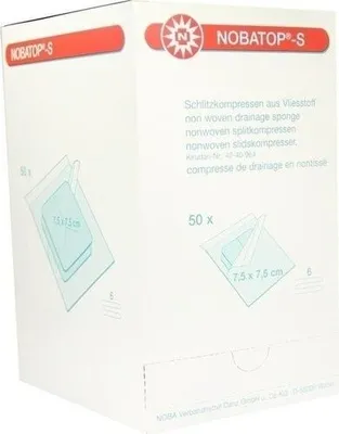 Obrázek produktu pro NOBA Nobatop® netkaná komprese sterilní 7,5 cm x 7,5 cm P2 50 kusů