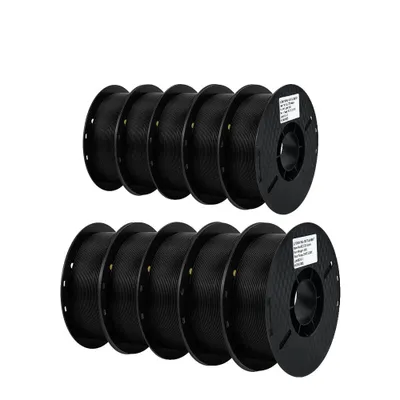 Obrázek produktu pro filamenty pro 3D tiskárny, smíšené barevné, ekologické, 10KG PLA černé