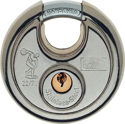 Produktbild von Zylindervorhangschloss 22 70 Schlosskörper-B.70mm VA versch.-schl.BURG-WÄCHTER