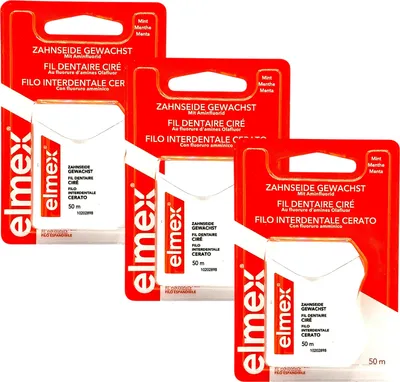 Produktbild von 3x Elmex Zahnseide gewachst a 50m