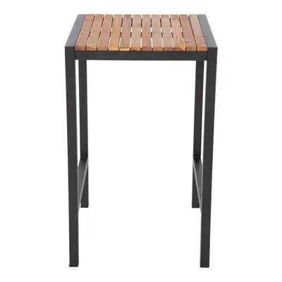 Obrázek produktu pro Barový stůl Bolero čtvercový z oceli s akáciovým dřevem 600x600x1000 mm