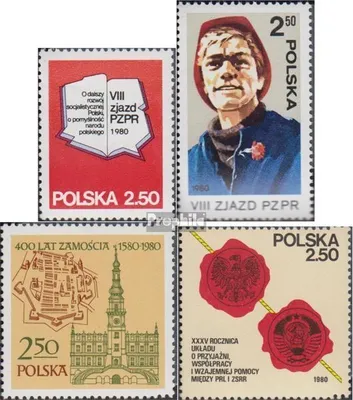 Produktbild von Briefmarken Polen 1980 Mi 2672-2673,2679,2681 (kompl.Ausg.) postfrisch Arbeiterpartei