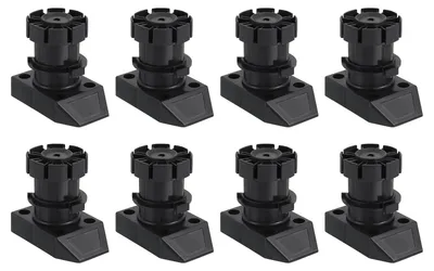 Möbelfüße höhenverstellbar, 8 Stück, 54 x 80 mm, schwarz