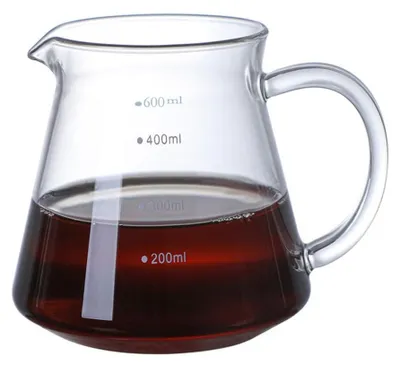 Immagine prodotto di Bollitore in vetro, realizzato in vetro borosilicato resistente al calore, capacità 600 ml