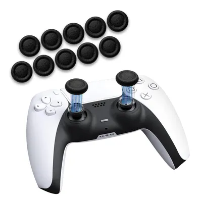 Productafbeelding van ProFPS Joystick-beschermhoezen, compatibel met PS4- en PS5-controllers – Ergonomische thumbstick-opzetstukken van TPE voor precieze controle en betere grip - 10 stuks