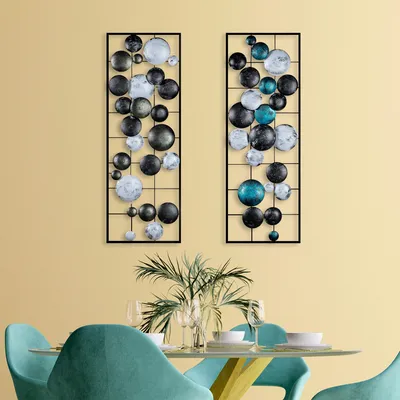 Obrázok produktu pre Wallity, Camber - 6, Dekoratívny kovový doplnok na stenu, 100 % KOV, viacfarebný, 32 x 4 x 92 cm