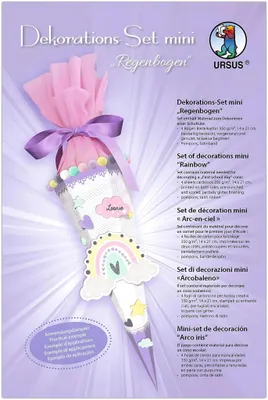 Produktbild von Deko-Set Schultüte Easy Line Mini "Regenbogen"