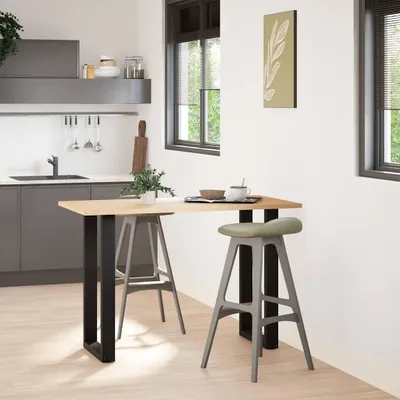 Obrázek produktu pro vidaXL Nohy barového stolu ve tvaru U 2 ks černé 40x(90-91) cm ocelové