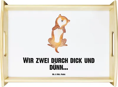 Produktbild von Mr. & Mrs. Panda tablett holz Hund Streicheln - Weiß - Geschenk, Serviertablett, Hunde, Dekotablett, betttablett, Süß, Sprüche, sofatablett, Kraulen, Deko, Bauch