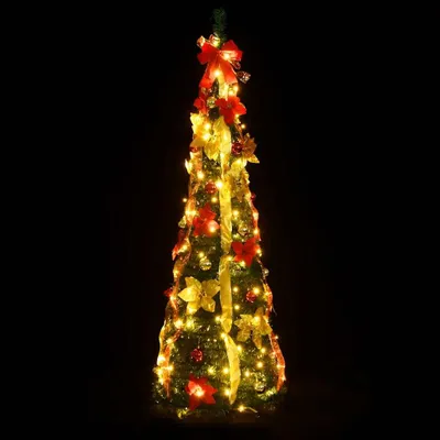 Produktbild von vidaXL Pop-Up-Weihnachtsbaum Künstlich 50 LEDs Grün 120 cm