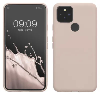 Produktbild von kwmobile Handyhülle für Google Pixel 5 Hülle - TPU Case - Kabelloses Laden - Schutzhülle Cover in Coconut Swirl