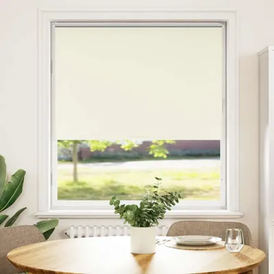 Produktbild von vidaXL Verdunkelungsrollo Cremeweiß 90x175cm Stoffbreite 85,7 cm