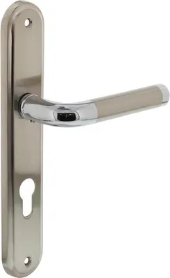 Produktbild von Langschildgarnitur Intersteel Agatha PZ 72 mm Chrom Nickel matt