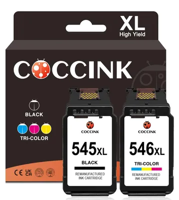 Tintenpatronen 2er-Pack für Canon PG-545 XL CL-546 XL, Schwarz & Farbe
