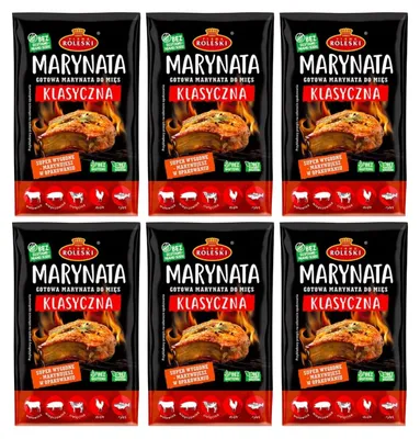 Produktbild von Roleski Marinade für Fleisch 6x 200g - Gewürzmischung gebrauchsfertig BBQ