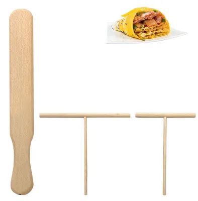 Produktbild von Set mit 3 Holz-Pfannkuchenverteilern für Crêpes