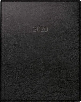 Managerkalender TM, 2 Seiten/Woche, 205x260 mm, Kunstleder, 2020, schwarz