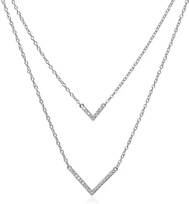 Produktbild von Layerkette von JEWLIX aus Sterlingsilber mit Zirkonia