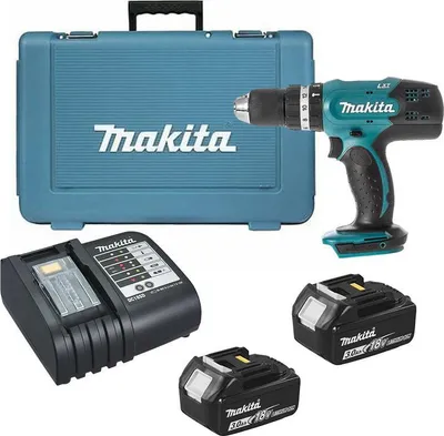 Image de Perceuse à percussion 18V LXT (2x3.0 Ah) en coffret - MAKITA DHP453SFE