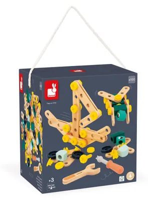 Imagen del producto de Janod Brico'kids, juego de construcción con 100 piezas, color dorado. Talla única